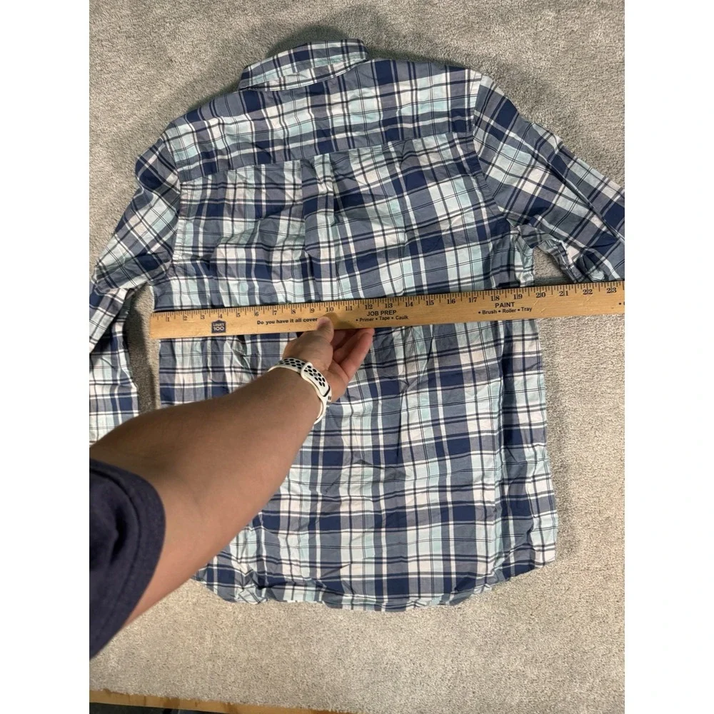 Ralph Lauren Boys XL (18-20) Natural Stretch Plaid Long Sleeve Button Down Shirt